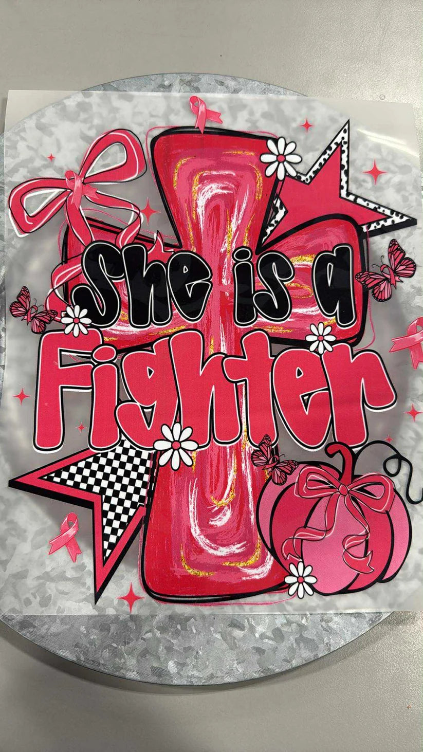 SHE IS A FIGHTER TEE AND CUP DESIGN