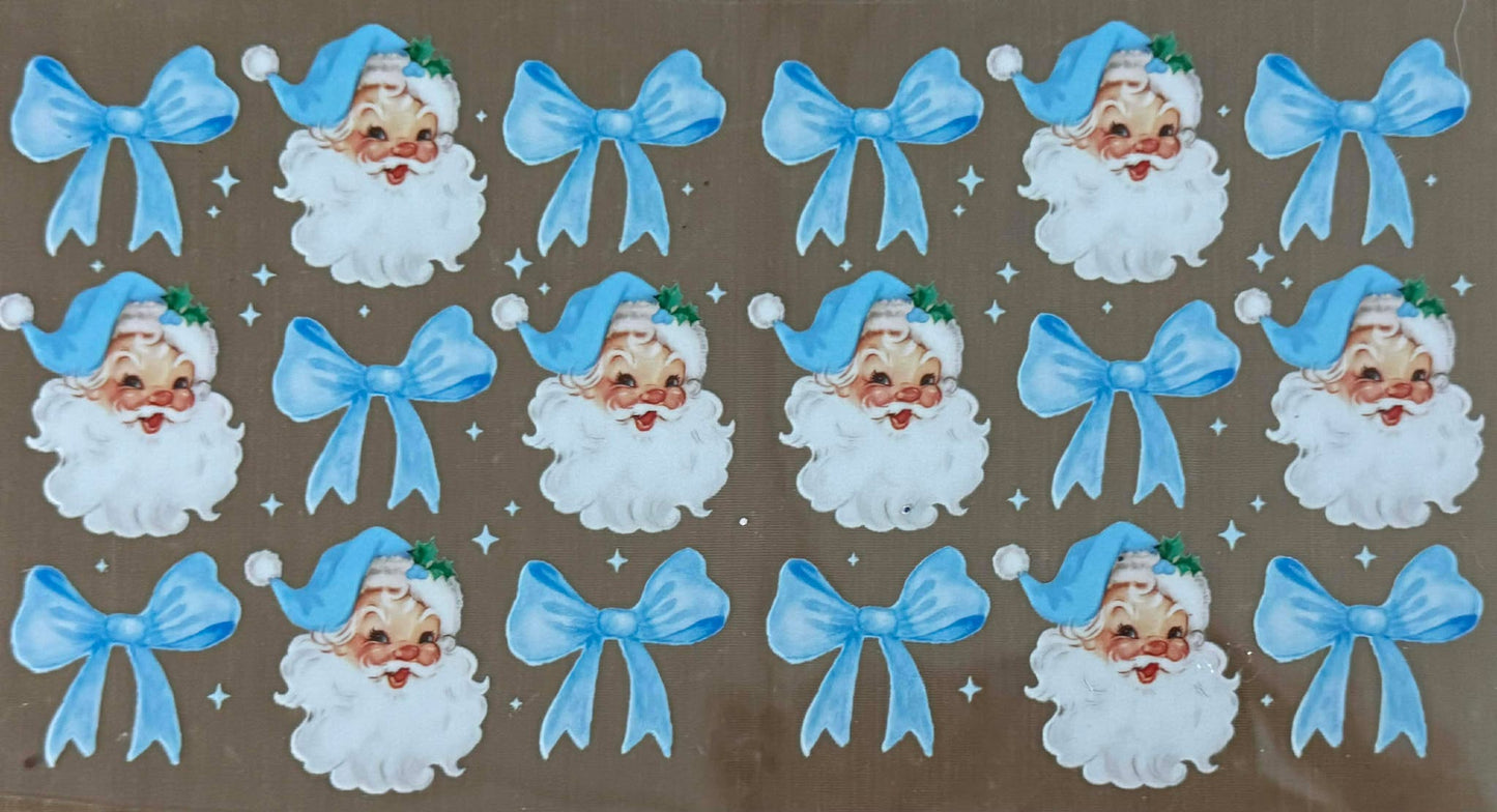 BLUE SANTAS AND BOWS