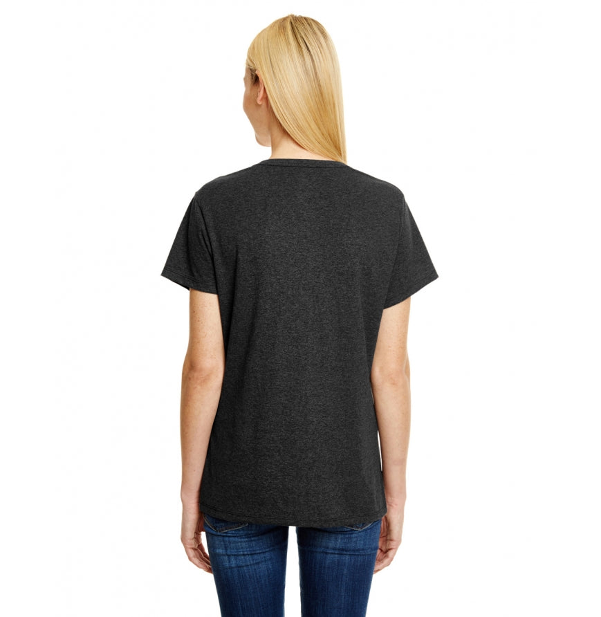 V NECK TEE Sol Black Trblnd