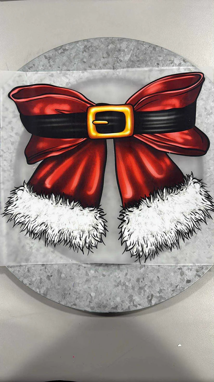 SANTA BOW MATCHING TEE AND CUP DESIGN