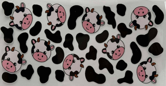 BLACK AND WHITE COW PRINT