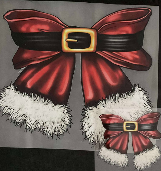 SANTA BOW MATCHING TEE AND CUP DESIGN