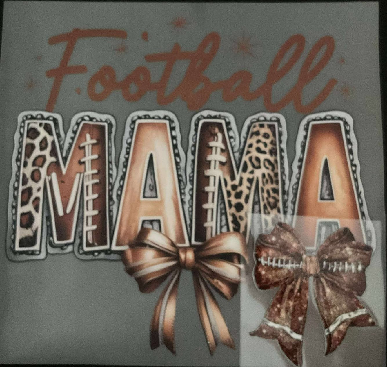 FOOTBALL MAMA MATCHING TEE AND CUP DESIGN