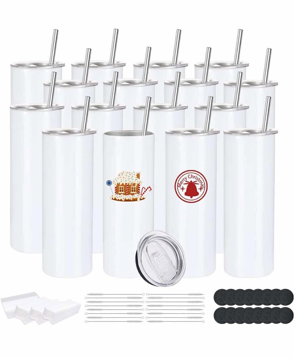 20OZ SKINNY STAINLESS STEEL SUBLIMATION TUMBLER