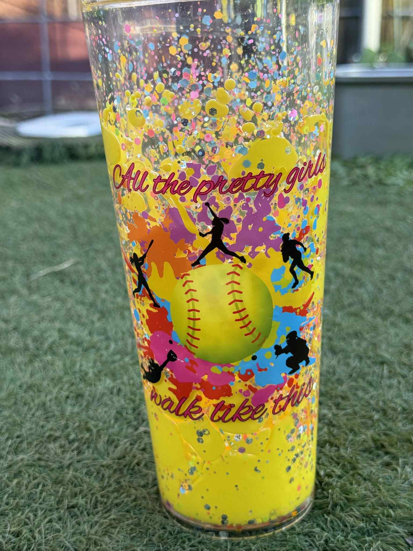 24OZ SOFTBALL SNOWGLOBE CUP