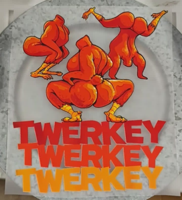 TWERKING TURKEY MATCHING TEE AND CUP DESIGN